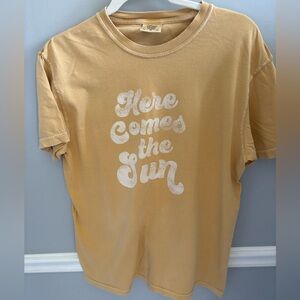 Yellow Graphic T-Shirt “Here Comes the Sun”
